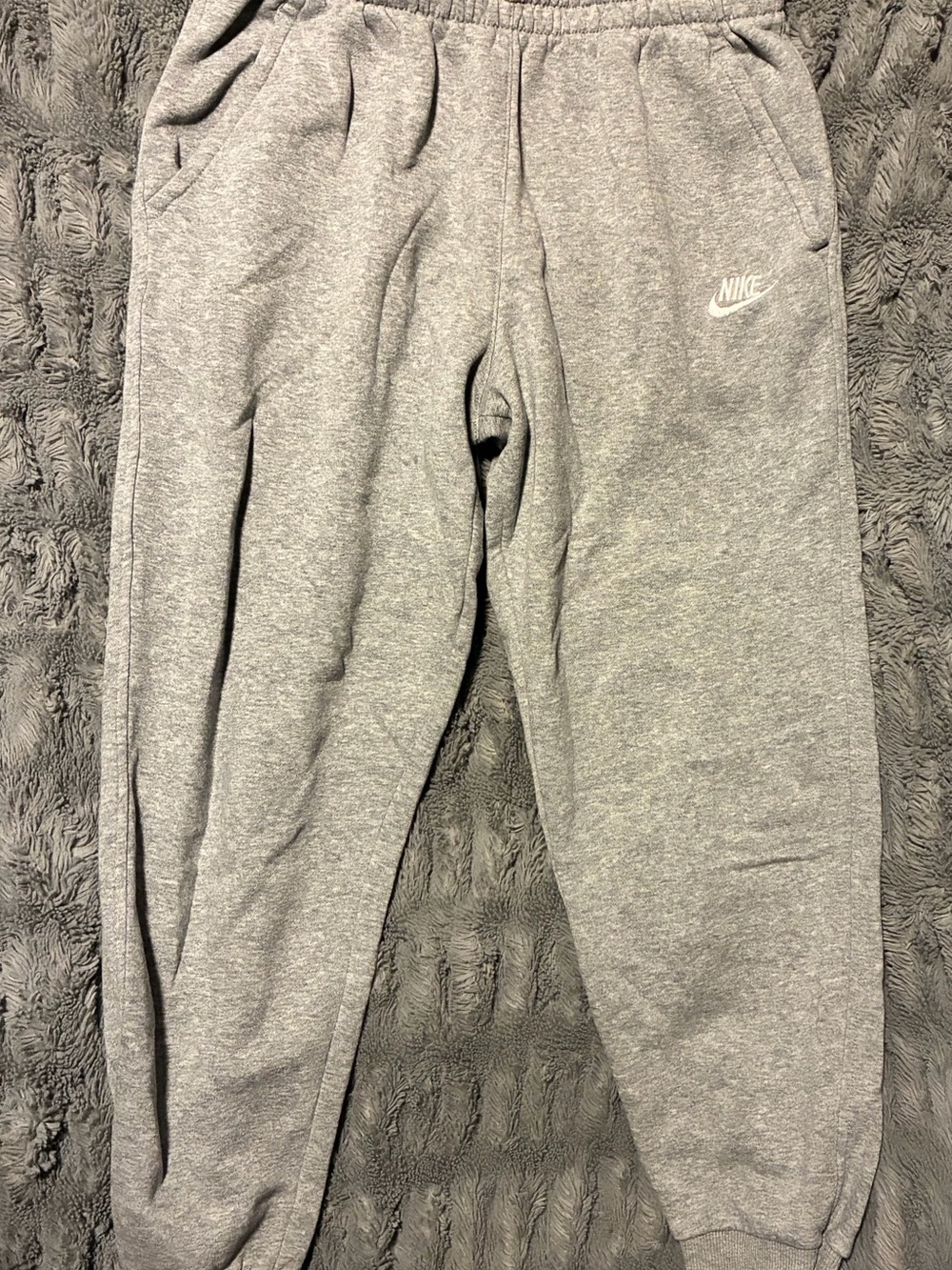Nike Youth Heather Grey Fleece Joggers